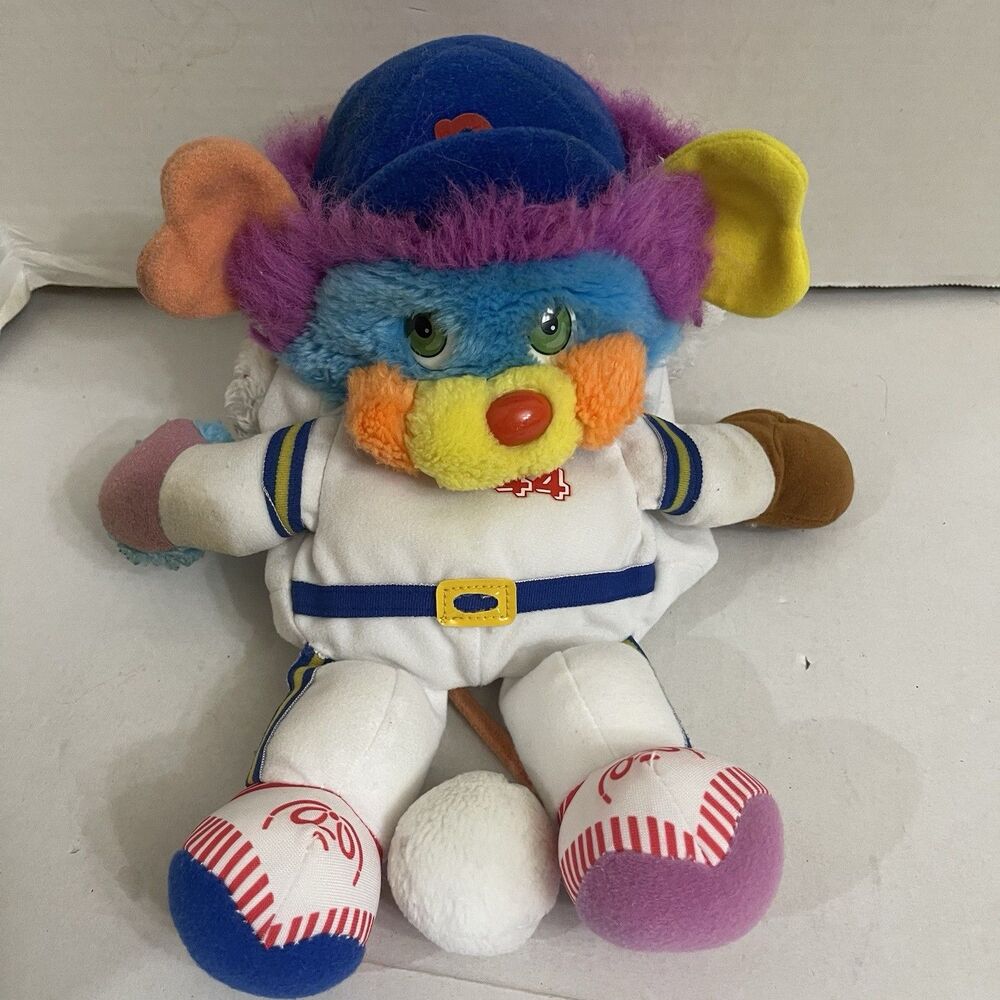 Vtg 1986 Popples Baseball Plush Mattel P.C. #44 Sports Ball Popple As Is Flawed